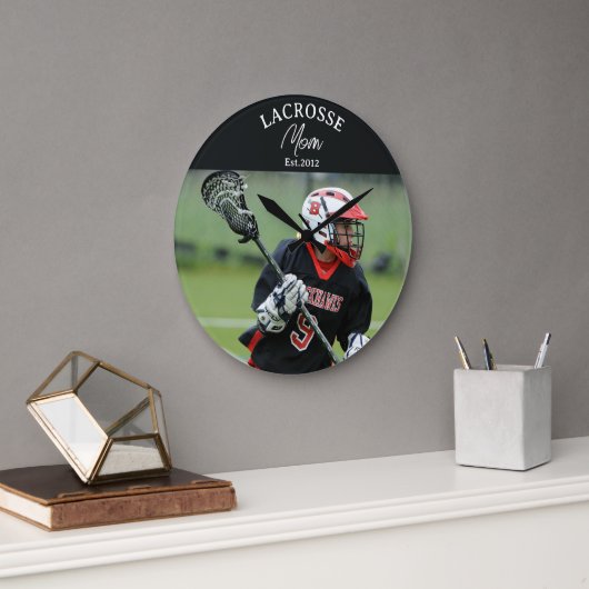Mama Gegr. Foto-Geschenk Große Wanduhr (Büro)