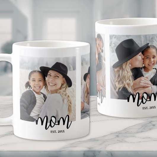 Mama Gegründet 3 Foto-Collage Kaffeetasse