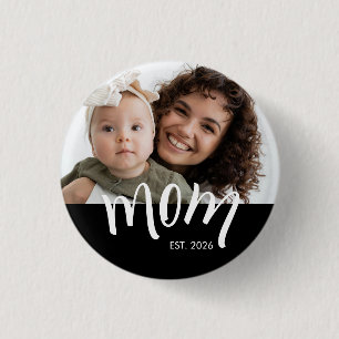 Mama gegründet Caps Weiß Custom Jahr Neue Mama Button
