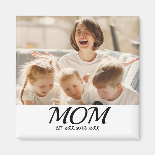 Mama gegründet Foto-Geschenk Magnet (Vorne)