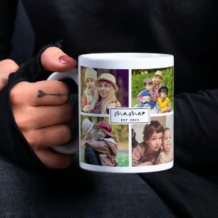 Mama Gegründet Jahr 4 Fotocollage Muttergeschenk Kaffeetasse