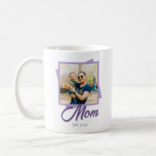 Mama Gegründet Jahr mit individuellem Foto Kaffeetasse