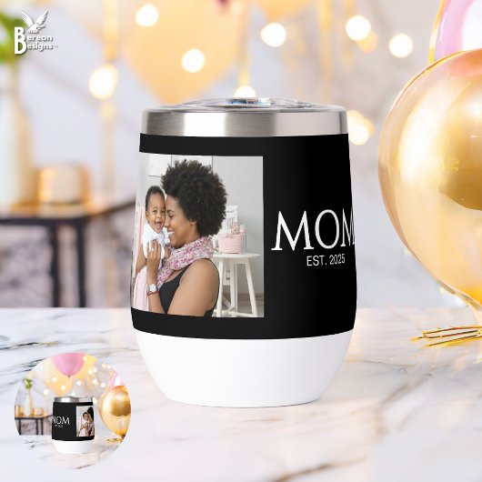 Mama Gegründet Kapseln Schwarz Foto
