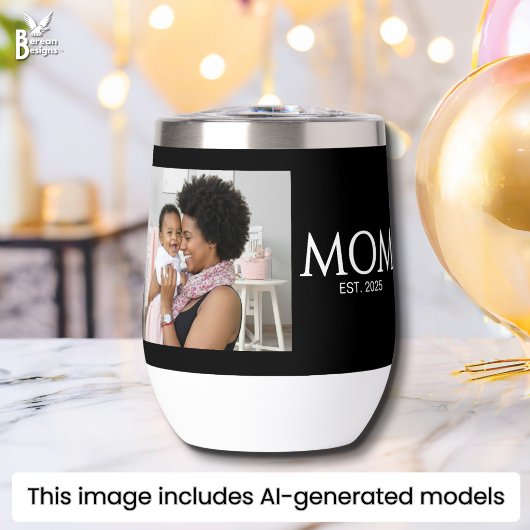 Mama Gegründet Kapseln Schwarz Foto