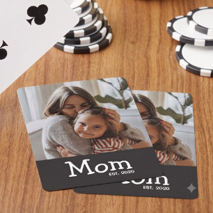 Mama gegründet Sagen Weiße Spaß Whimsical-Schrifta Spielkarten