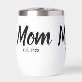 Mama gegründet schwarzes Schriftcustomdatum (Vorderseite)