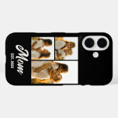 Mama Gegründetes Skript Schwarz 3 Foto Case-Mate iPhone Hülle (Rückseite (Horizontal))