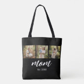 Mama gegründetes Skript Schwarz 3 Foto Tasche (Rückseite)