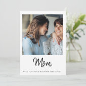 Mama geht es mir über die Aisle-Mutterbride Einladung (Stehend Vorderseite)