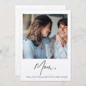 Mama geht es mir über die Aisle-Mutterbride Einladung (Vorne/Hinten)