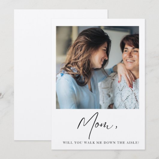 Mama geht es mir über die Aisle-Mutterbride Einladung (Vorne/Hinten)