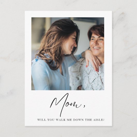 Mama geht es mir über die Aisle-Mutterbride Postkarte (Vorderseite)