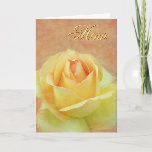 Mama Gelb Rose Karte (Vorderseite)
