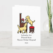 Mama Gelbe Labrador Puppy Duo Karte (Rückseite)