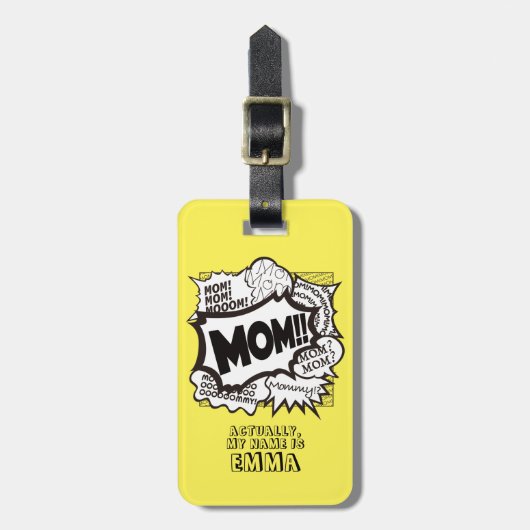 MAMA! Gepäckanhänger. Comic Version Gepäckanhänger (Vorderseite vertikal)