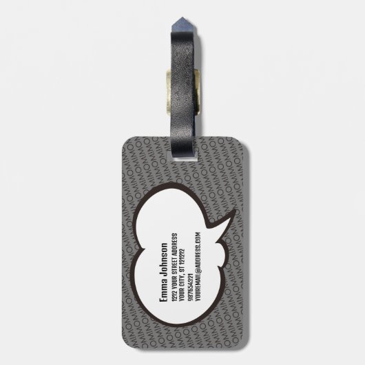 MAMA! Gepäckanhänger. Comic Version Gepäckanhänger (Rückseite vertikal)