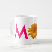 Mama Gerber Daisy Damask Tasse (Vorderseite Links)