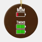 Mama geringe Akkuladung Keramik Ornament (Vorne)