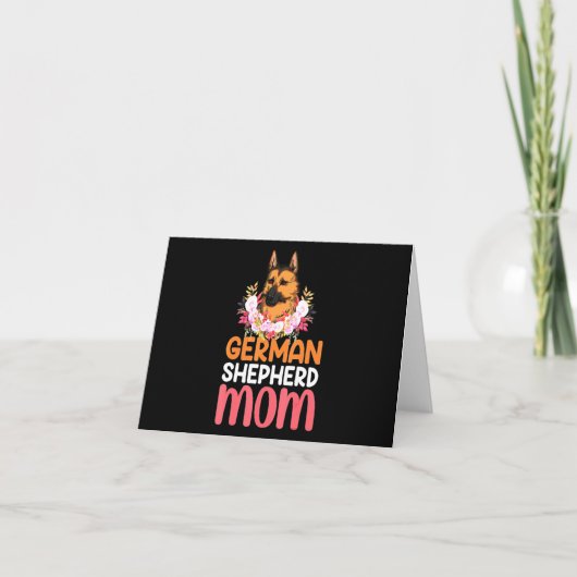 Mama German Shepard Shepherd Dog Dankeskarte (Vorderseite)