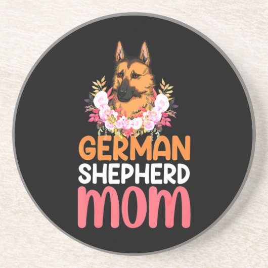 Mama German Shepard Shepherd Dog Getränkeuntersetzer (Vorne)