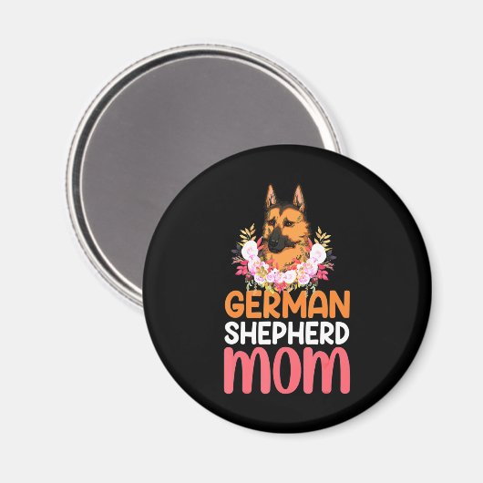 Mama German Shepard Shepherd Dog Magnet (Vorderseite/Rückseite)