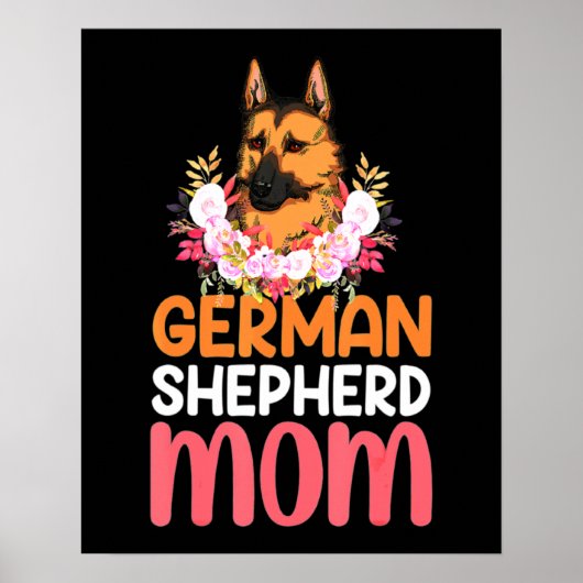 Mama German Shepard Shepherd Dog Poster (Vorne)