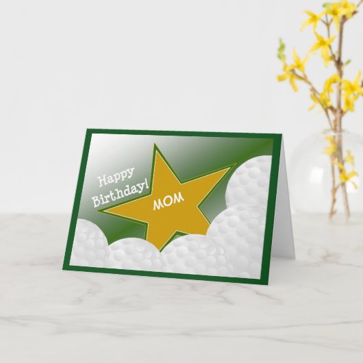 Mama - Gerne Geburtstagsgolfmutter! Karte (Gelbe Blume)