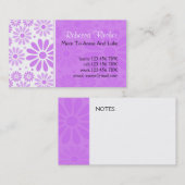 Mama-Geschäfts-Karten - Lavendel-Blumen Telefonnummerkarte (Vorne/Hinten)