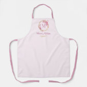 Mama Geschenk Dusty Pink Wildblumen Monogram Flora Schürze (Vorderseite)