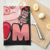 Mama | Geschenk für die eigentümliche Schweineflei Geschirrtuch (Viertel Falte)