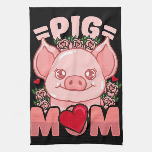 Mama Geschenk für die eigentümliche Schweineflei Geschirrtuch