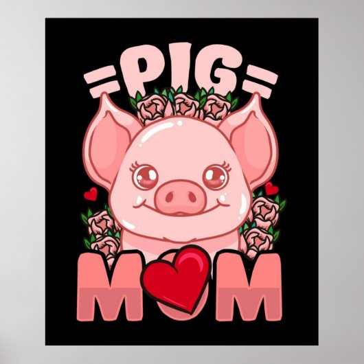 Mama | Geschenk für die eigentümliche Schweineflei Poster (Vorne)