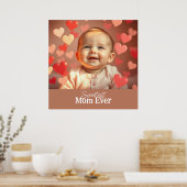 Mama-Geschenk Hinzufügen von Foto und Text Poster (Küche)