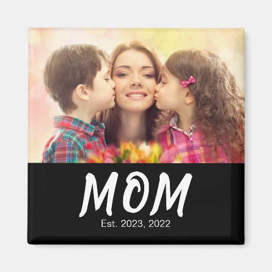 Mama Geschenk mit Foto Magnet (Vorne)