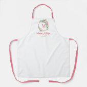 Mama Geschenk Rosa Rosa Rose Blume Kleider Monogra Schürze (Vorderseite)