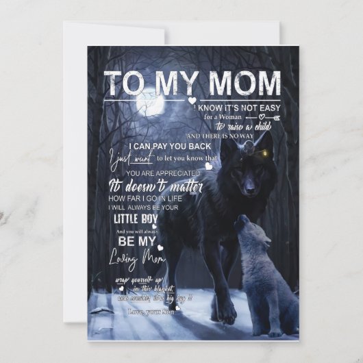 Mama Geschenke | Brief an meine Mama Liebe von Soh Einladung (Vorderseite)