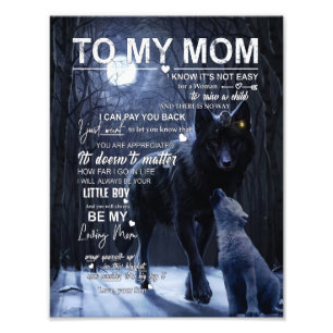 Mama Geschenke Brief an meine Mama Liebe von Soh Fotodruck