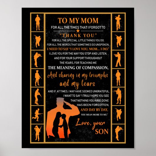 Mama Geschenke | Brief an meine Mama Liebe von Soh Poster (Vorne)