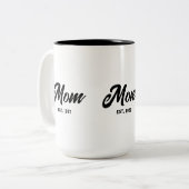 Mama: Geschenke für Junge Mütter Zweifarbige Tasse (Vorderseite Links)