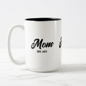 Mama: Geschenke für Junge Mütter Zweifarbige Tasse (Links)