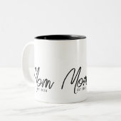 Mama: Geschenke für Junge Mütter Zweifarbige Tasse (Vorderseite Links)