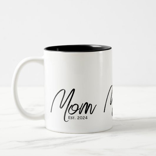 Mama: Geschenke für Junge Mütter Zweifarbige Tasse (Links)