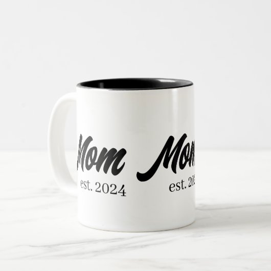 Mama: Geschenke für Junge Mütter Zweifarbige Tasse (Vorderseite Links)