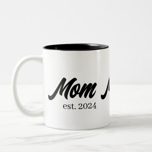 Mama: Geschenke für Junge Mütter Zweifarbige Tasse (Links)