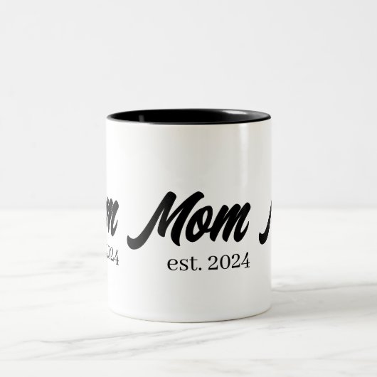Mama: Geschenke für Junge Mütter Zweifarbige Tasse (Mittel)