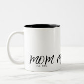 Mama: Geschenke für Junge Mütter Zweifarbige Tasse (Links)