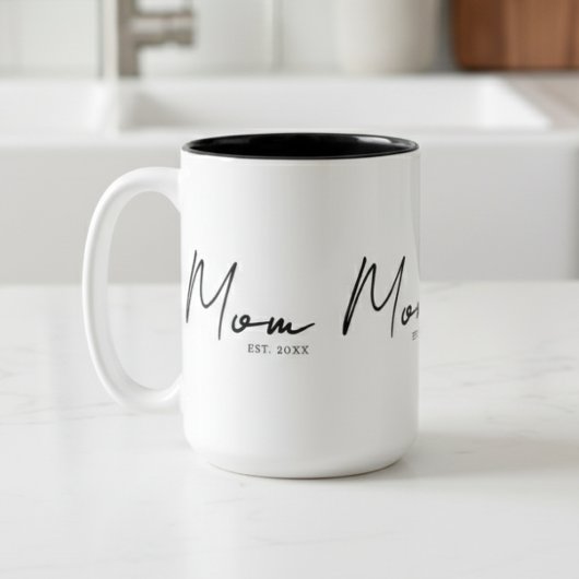 Mama: Geschenke für Junge Mütter Zweifarbige Tasse