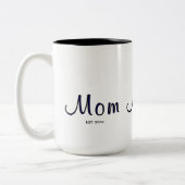 Mama: Geschenke für Junge Mütter Zweifarbige Tasse (Links)