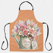 Mama Gießkanne Blumenstrauß - Muttertagsgeschenk Schürze (Vorderseite)