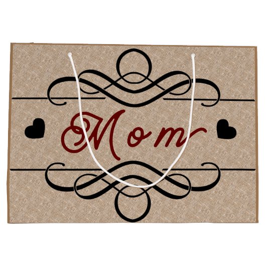 Mama Gift Bag - Klein, glänzend Große Geschenktüte (Rückseite)